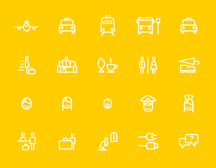 London Luton Airport Brand- ico Design #icon #signage #enviroment #identity