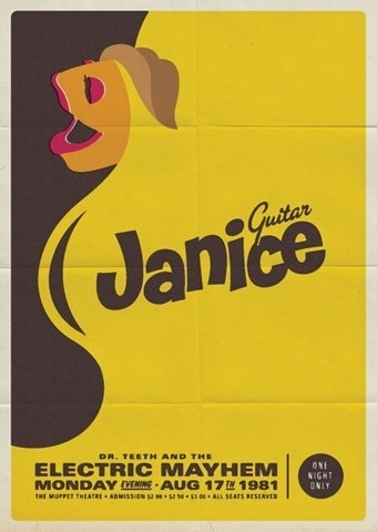 FFFFOUND! | design work life » Michael De Pippo: Retro Muppet Concert Posters #illustration