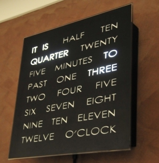 Doug's Word Clocks: Timepieces for Word Lovers & DIY-ers Store Profile ($200-500) - Svpply #clock #type #light #time