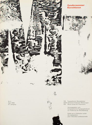 Cover from 1968 Typographische Monatsblätter issue 4 #hans #egli #grids #design #cover #ferdinand #typography