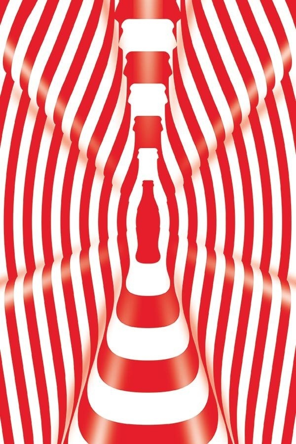 36 Graphic Designs of Coca-Cola Bottles: The Coca-Cola Company #coke #illusion #reinterpret #bottle #coca-cola #classic #retro #graphic #glass #vintage #ad