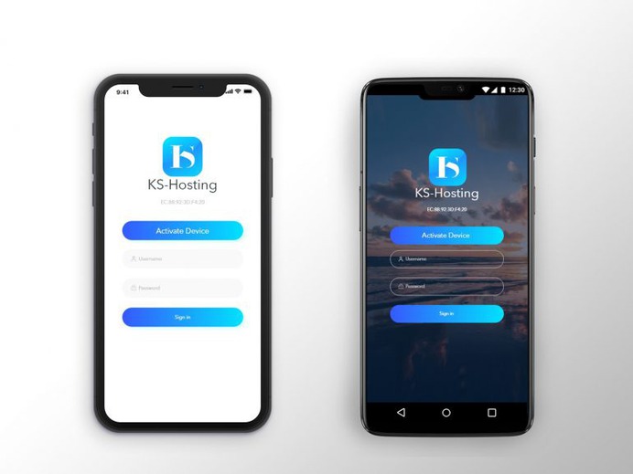 KS hosting Login Screen