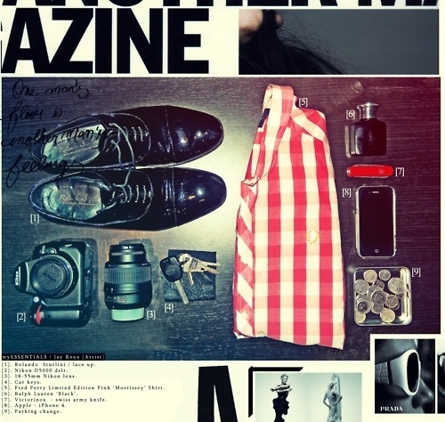 my stuff. #shoes #camera #essentials #jayroux #men #fashion #style
