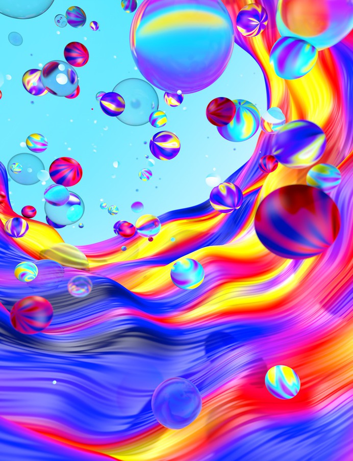 Color bubbles, 3D illustration by Andrei Robu. www.andreirobu.com