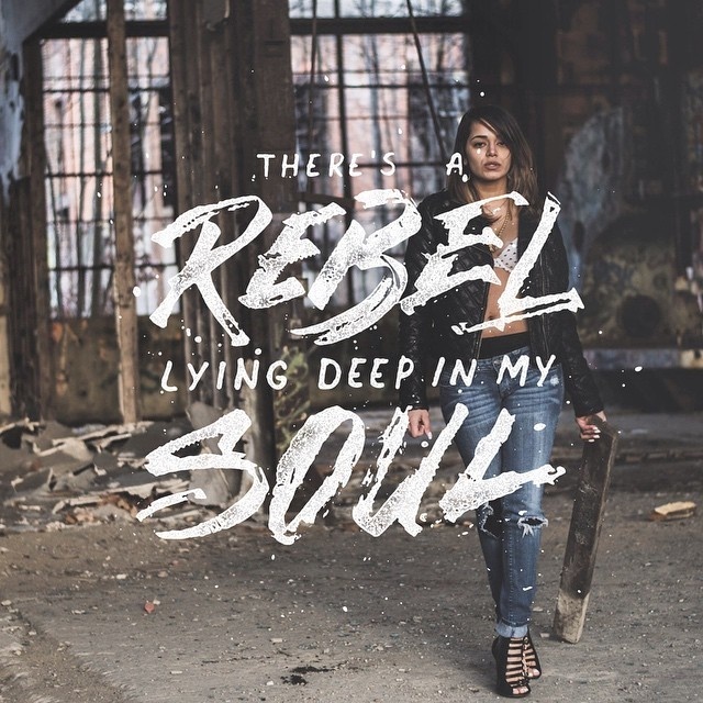 Hand Lettering There is A Rebel Lying Deep In My Soul
