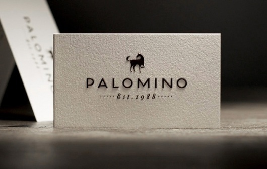 Blog « Superbig Creative #business #card #letterpress #palomino #restaurant #logo #paper