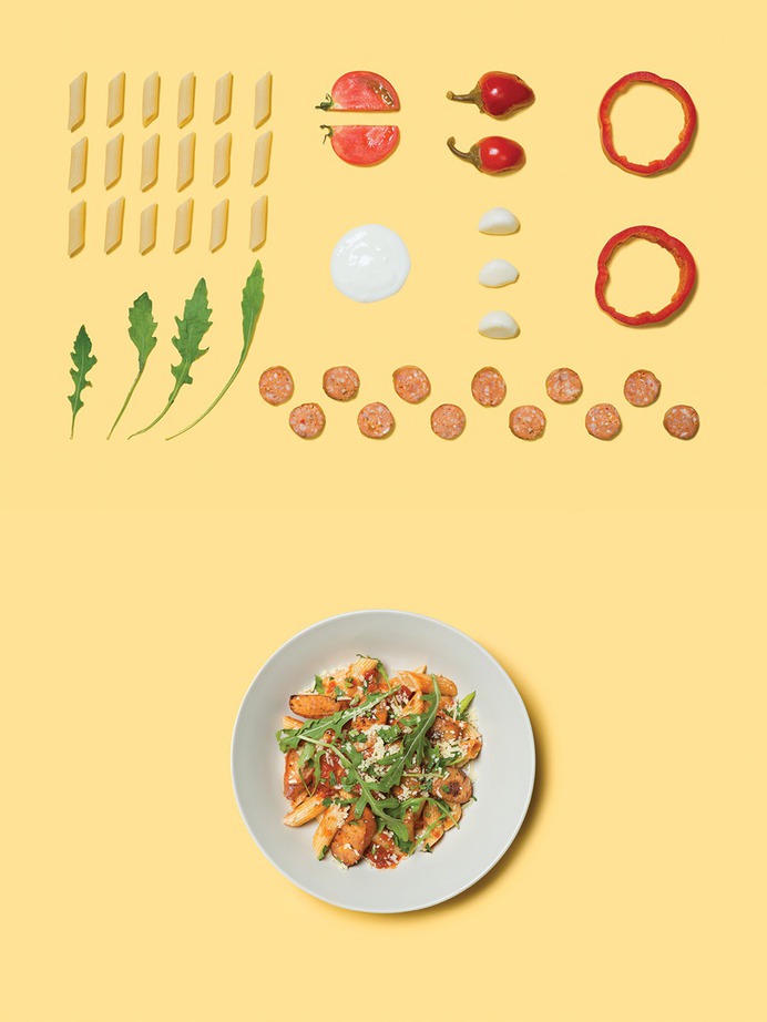 Dish discontruction photography / still life by Acre for Singapore based Italian restaurant brand Marco Marco