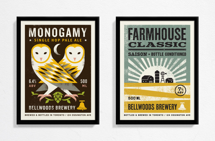 bellwoods, beer, brewery, illustration, eye, owl, farm