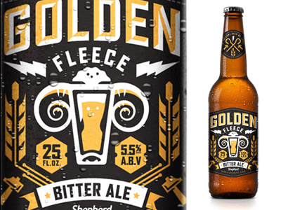 Goldenfleecebeer_shepherdagency #beer #illustration #typography