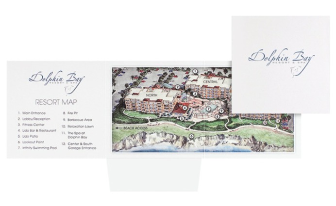 Hotel Room Key Card Holder with Map Design (Interior)
