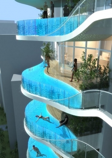 Residential project in Mumbai designed by James Law Cybertecture #edge #infinity #balcony #pool #skyscraper #architecture #swimming