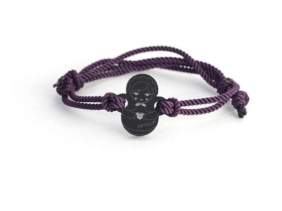 Matrioska Kemono bracelet/wrislet - black edition - plexiglass