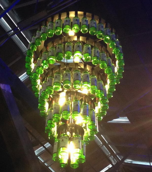 25 Creative Wine Bottle Chandelier Ideas #chandelier #light #wine #bottle