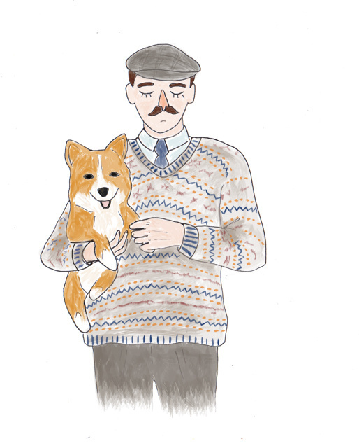 original illustrations for Max (June 2013) #corgi #illustration #men #fashion #knitwear