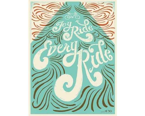 Joy Ride - Mary Kate McDevitt • Hand Lettering and Illustration #lettering #mary #mcdevitt #bike #poster #hand #kate