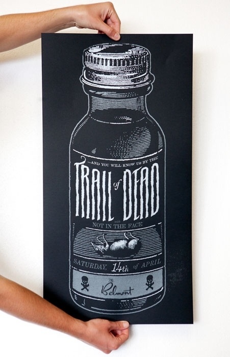 Sanctuary Printshop » Trail of Dead screen printed posters #printed #silkscreen #of #trail #texas #austin #screen #poster #music #dead