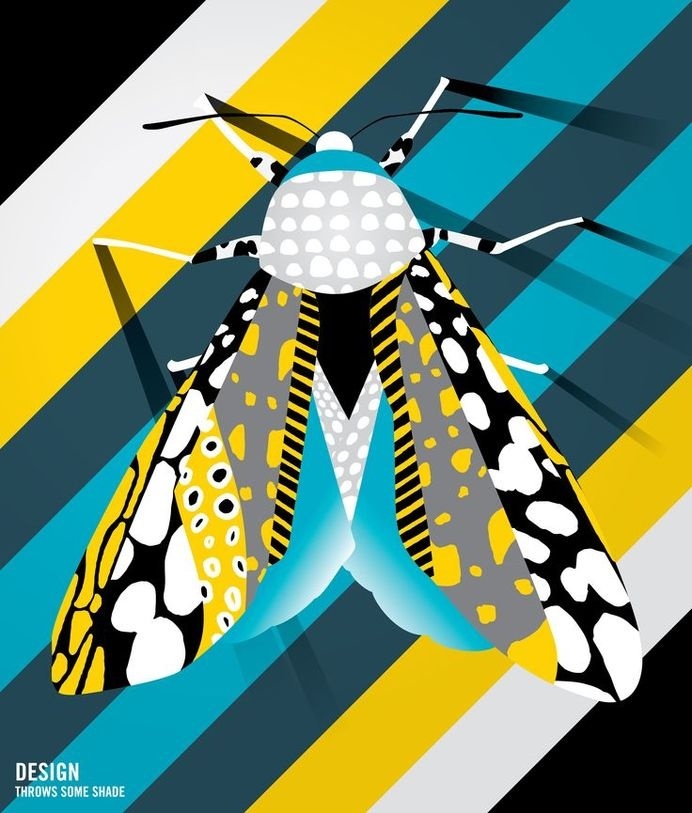 Aaron Rayburn for Design Week Portland, "Design Throws Some Shade" #rayburn #vector #modern #aaron #design #illustration