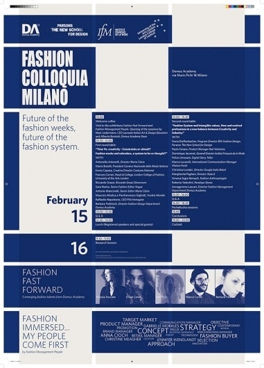 graphic design of Fashion Colloquia Milan #academy #domus #colloquia #poster #fashion