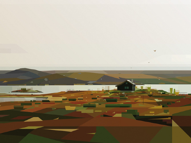illustration, flat, landscape