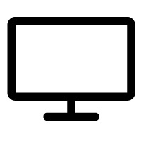 #icon #line #monitor #computer #one #weight