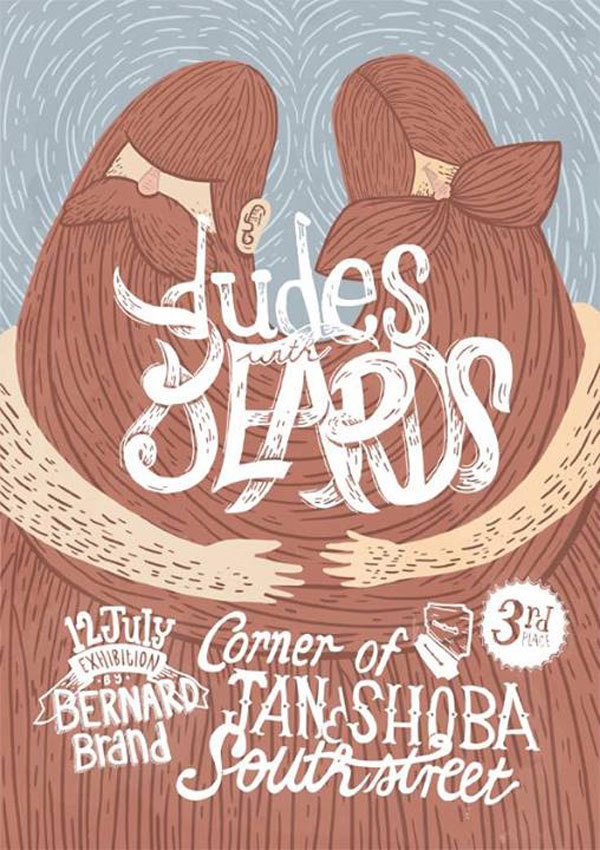 Bernard Brand for Dudes with Beards #inspiration #illustration #poster