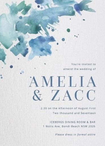 Splatter - Wedding Invitations #paperlust #weddinginvitations #weddingstationery #weddinginspiration #card #paper #design #letterpress
