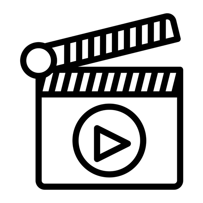 See more icon inspiration related to film, video, clapperboard, music and multimedia, play button, video player, clapper, entertainment, movie, cinema and multimedia on Flaticon.