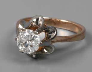 Solitaire ring with brilliant approx. 1 ct