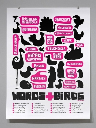 Words and Birds Print by Lunchbreath on Etsy #illustration #posters