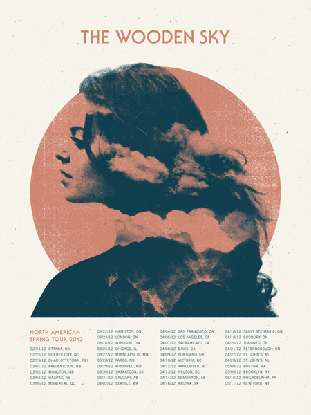 The Wooden Sky - Doublenaut #gig poster