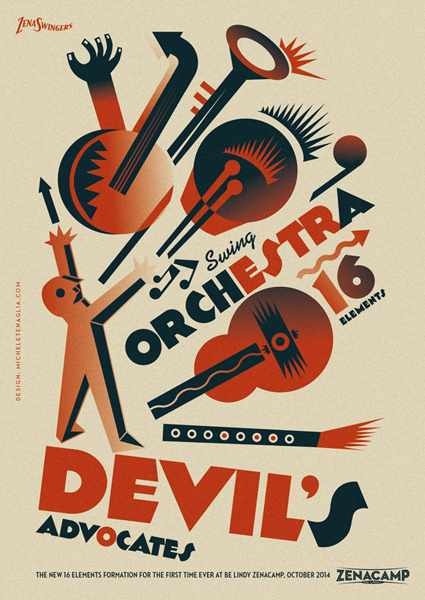 #poster #vintage #retro #lindyhop #swing #depero #futurism #micheletenaglia