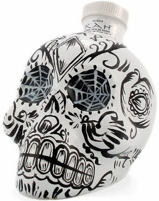 DISTILUS - Beverages » Tequila » KAH Tequila Blanco #tequilla #scull #bottle