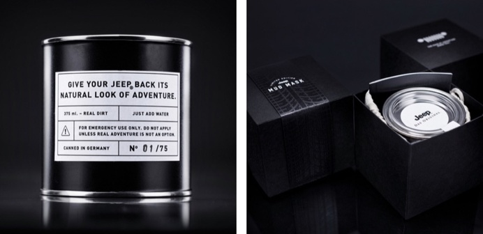 #Packaging for the 75 anniversary of #Jeep #mud #mask #cosmetics #cars #auto #vip #gift
