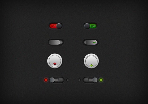 Buttons dark no switch switches toggle ui yes Free Psd. See more inspiration related to Ui, Buttons, Dark, Switch, Yes, Horizontal, Toggle and Switches on Freepik.