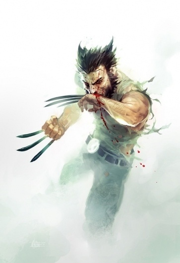 tumblr_l6loeg1cfl1qa59a8o1_500.jpg (JPEG Imagen, 480x700 pixels) #illustration #wolverine