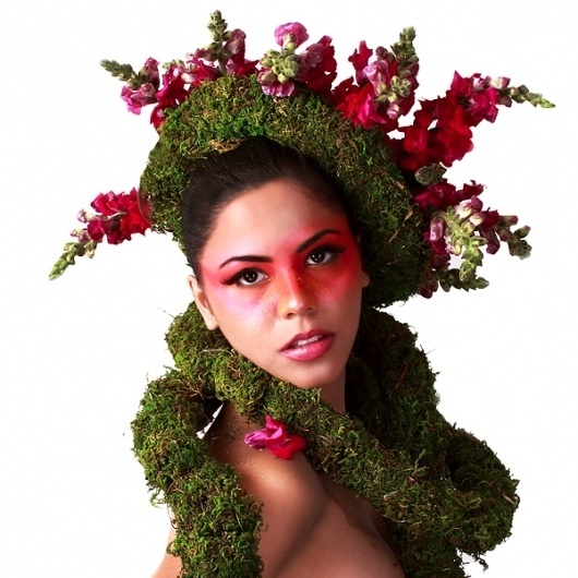 METAMORPHOSIS OF XOCHIQUETZAL (goddess of flowers) on the Behance Network #styling #digital #photography #fashion #flowers