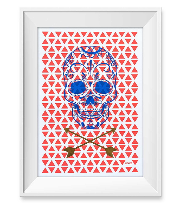 Mexico Limited Poster print #Poster #goldfoil #foil #posterdesign #skulls #skull