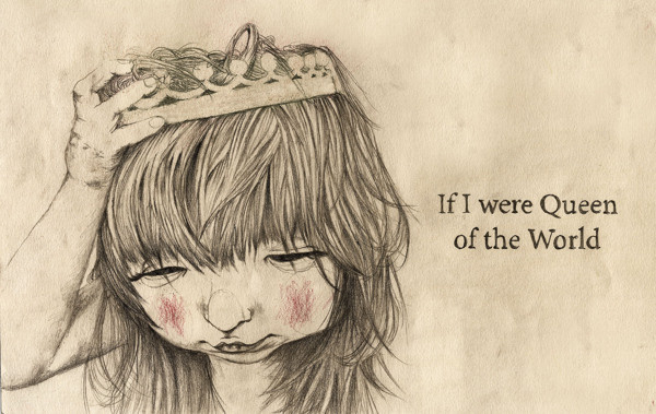 illustrations on Behance #crown #pencil #girl