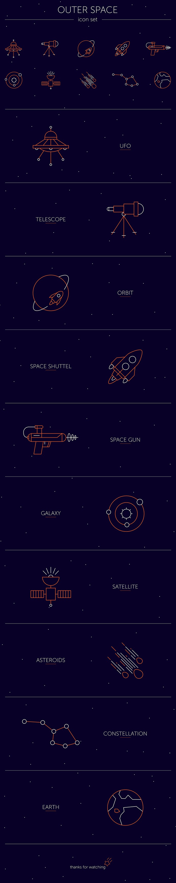 Outer Space // icon set on Behance