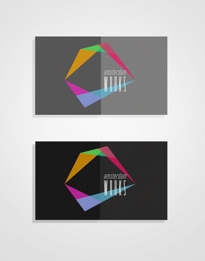 Amsterdam Works logo #blac #white #black #colors #amsterdam #cards