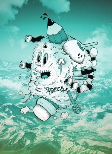 Autorretrato | Flickr: Intercambio de fotos #cloud #argentina #print #mecs #ilustration #art