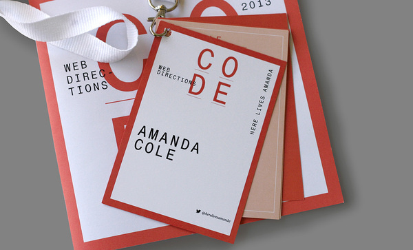 Here Lives Amanda Amanda Cole Melbourne based Freelance Graphic Designer and Illustrator #banner #branding #print #book #clean #melbourne #mono #schedule #lanyard #helvetica #booklet #conference