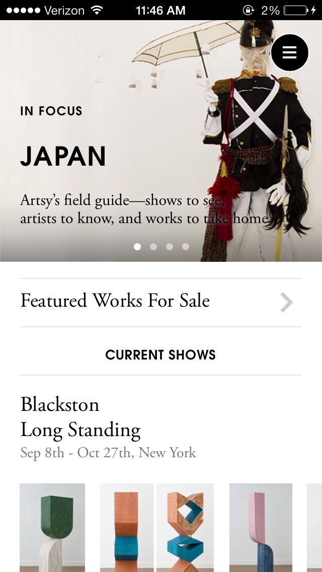 Artsy - The art world ... #iphone #ui