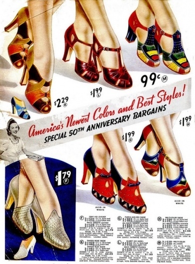 All sizes | ... shop the 40's- in color! | Flickr - Photo Sharing! #shoes #design #graphic #vintage #fashion
