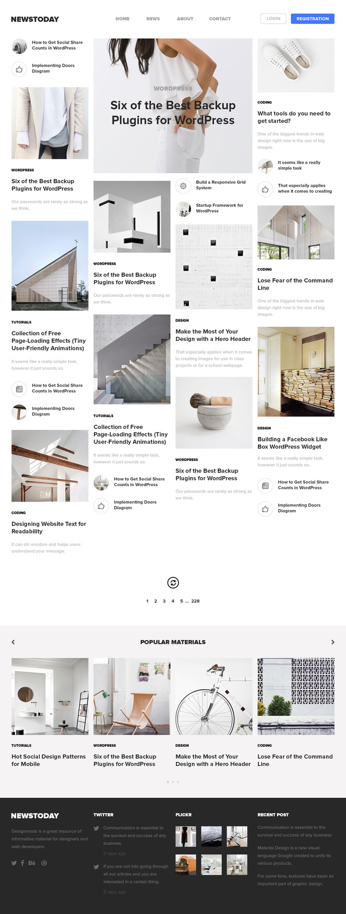 Newstoday by Vlad Musienko #ux #design #ui #minimal #web