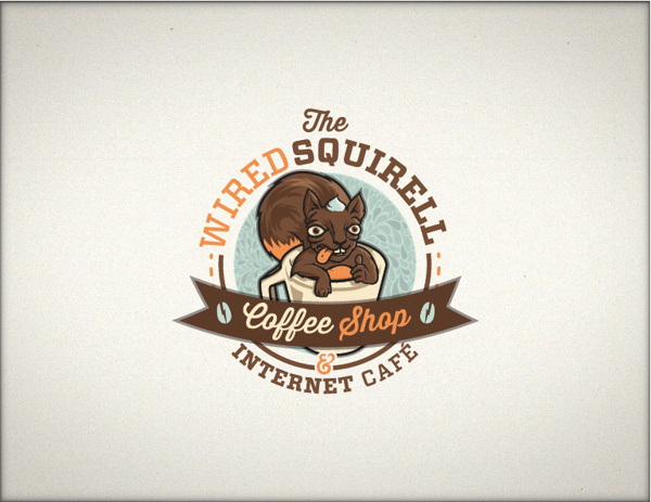 The wired Squirrell #taza #squirrel #internetcafe #cafe #brown #wired #animals #coffee #cup
