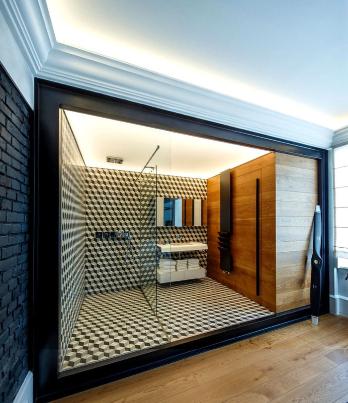 Trendy and Unique Bachelors Nest black white tile bathroom #batgroom #design #bathroom