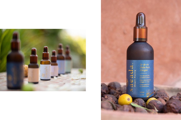 Saeada Care Branding - Mindsparkle Mag Alex Arzuman Studio & Florian Pommier designed the branding for Saeada – a cosmetic brand that provides biologic oils (argan, figue, roses, …) for the entire body (face and body). #logo #packaging #identity #branding #design #color #photography #graphic #design #gallery #blog #project #mindsparkle #mag #beautiful #portfolio #designer