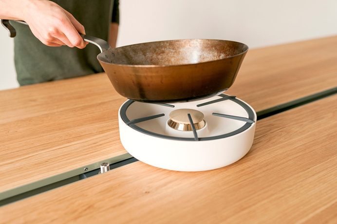moritz putzier cooking table imm cologne 2015 designboom #kitchen