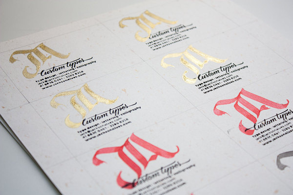 JA Custom Types on Behance #calligraphy #lettering #business #card #handmade